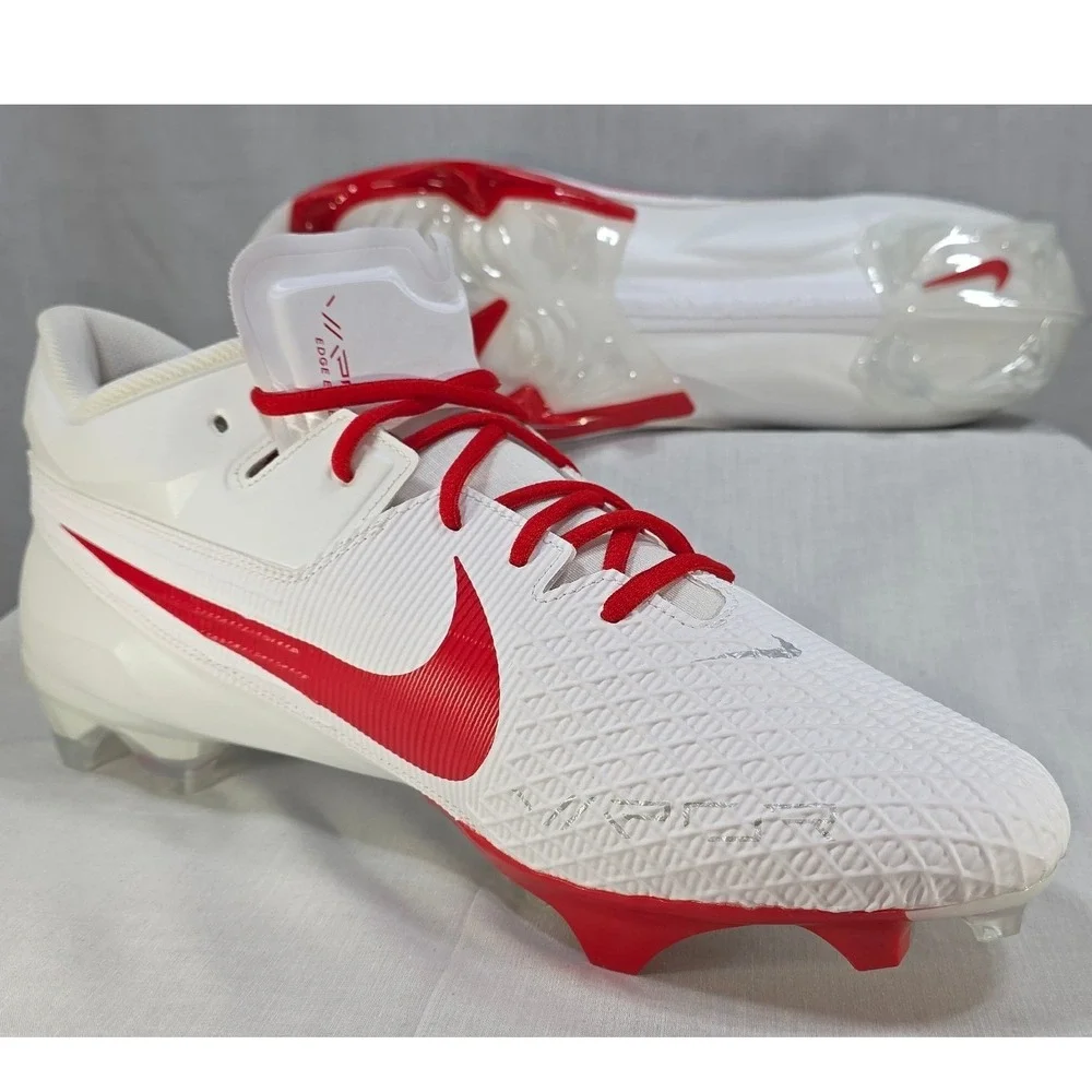 Nike Vapor Edge Elite 360 2 White University Red Football Cleats Size 16
